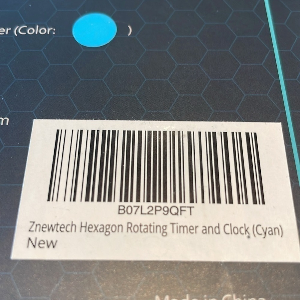 ZNEWTECH hexagon rotating timer / NWT / color cyan (teal) - Picture 4 of 4